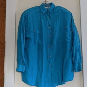 Vintage all Silk loose, long Shirt, top size Small